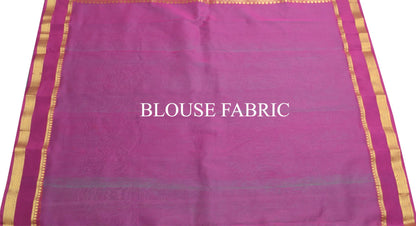 Aqua Green Zari Woven Banarasi Saree Cotton Art Party Wear Sari Blouse Fabric