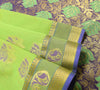 Zari Woven Green Banarasi Saree Cotton Art Party Wear Sari with Blouse Fabric
