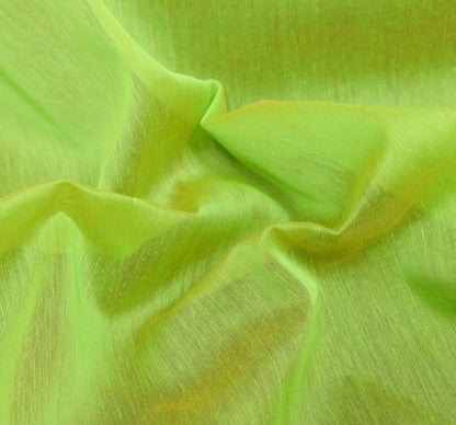 Zari Woven Green Banarasi Saree Cotton Art Party Wear Sari with Blouse Fabric