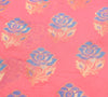 Zari Woven Pink Banarasi Saree Cotton Art Party Wear Sari with Blouse Fabric