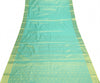Indian Aqua Green Sari Banarasi Art Silk Saree with Blouse Gold Zari Weaving