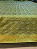 Banarasi Silk Indian Bed Set – Green Cushion & Pillow Covers Woven Zari Brocade