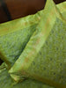 Banarasi Silk Indian Bed Set – Green Cushion & Pillow Covers Woven Zari Brocade
