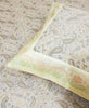Banarasi Bed Cover Off White Silk Woven Zari Brocade Indian Cushion & Pillow Set