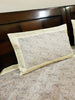 Banarasi Bed Cover Off White Silk Woven Zari Brocade Indian Cushion & Pillow Set