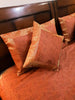 Banarasi Bed Cover Brown Silk Woven Zari Brocade Indian Cushion & Pillow Set