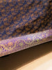 Banarasi Bed Cover Dark Blue Silk Woven Zari Brocade Indian Cushion & Pillow Set