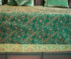 Banarasi Silk Cushion & Pillow Cover Set – Dark Green Zari Brocade Woven Design