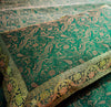 Banarasi Silk Cushion & Pillow Cover Set – Dark Green Zari Brocade Woven Design