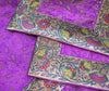 Dark Magenta Bed, Cushion & Pillow Cover Set Banarasi Silk & Woven Zari Brocade