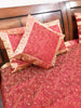 Banarasi Bed Cushion& Pillow Cover Set Art Silk Woven Brocade Maroon Indian Gift