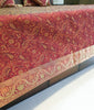 Banarasi Bed Cushion& Pillow Cover Set Art Silk Woven Brocade Maroon Indian Gift