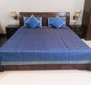 Banarasi Turquoise Blue Bed Cushion & Pillow Cover Set Silk Woven Zari Brocade