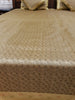 Banarasi Beige Bed Cushion & Pillow Cover Set Art Silk Woven Brocade Indian Gift