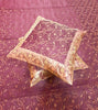 Banarasi Bed Cushion & Pillow Cover Set Wine Art Silk Woven Brocade Indian Gift
