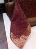 Banarasi Bed Cushion & Pillow Cover Set Wine Art Silk Woven Brocade Indian Gift
