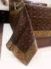 Banarasi Bed, Cushion & Pillow Cover Set Black Silk & Woven Zari Brocade Indian