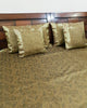 Banarasi Bed Cushion & Pillow Cover Set Art Silk Woven Brocade Indian Decor Gift