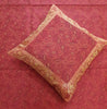 Banarasi Red Bed Cushion & Pillow Cover Set Art Silk Woven Brocade Indian Gift