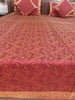 Banarasi Red Bed Cushion & Pillow Cover Set Art Silk Woven Brocade Indian Gift