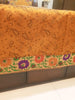 Banarasi Mustard Bed Cushion & Pillow Cover Set Silk Woven Brocade Indian Gift