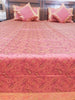 Banarasi Pink Bed Cushion & Pillow Cover Set Art Silk Woven Brocade Indian Gift
