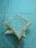 Banarasi Bed Cushion & Pillow Cover Silk & Woven Zari Brocade Teal Blue Set Gift