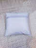 Banarasi Bed Cushion & Pillow Cover Set Gray Silk Woven Zari Brocade Indian Gift