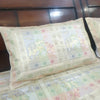 Banarasi Bed Cushion & Pillow Cover Set White Elephant Silk & Woven Brocade Gift