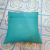 Banarasi  Bed Cushion & Pillow Cover Silk & Woven Zari Brocade Peacock Green Set