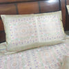 Banarasi Bed Cushion & Pillow Cover Gray Set Mandala Woven Zari Brocade Gift