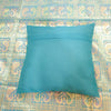 Banarasi Bed Cushion & Pillow Cover Teal Green Peacock Set Silk & Woven Brocade
