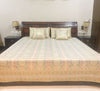 Banarasi Bed Cushion & Pillow Cover Set White Mandala Silk & Woven Zari Brocade