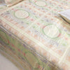 Banarasi Bed Cushion & Pillow Cover Set White Mandala Silk & Woven Zari Brocade