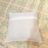 Banarasi Bed Cushion & Pillow Cover Set White Mandala Silk & Woven Zari Brocade