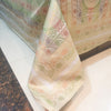 Banarasi Bed Cushion & Pillow Cover Set White Mandala Silk & Woven Zari Brocade
