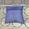 Banarasi Bed Cushion & Pillow Cover Set Dark Blue Mandala Silk & Woven Brocade