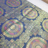 Banarasi Bed Cushion & Pillow Cover Set Dark Blue Mandala Silk & Woven Brocade