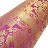 30x15 Inch Bolster Cover Indian Woven Zari Brocade Banarasi Silk Elephant Purple
