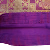 30x15 Inch Bolster Cover Indian Woven Zari Brocade Banarasi Silk Elephant Purple