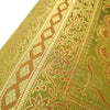 30x15 Inch Bolster Cover Indian Green Mandala Woven Zari Brocade Banarasi Silk