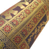 30x15 Inch Bolster Cover Decor Blue Elephant Woven Zari Brocade Banarasi Silk