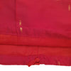 30x15 Inch Red Bolster Cover Indian Woven Zari Brocade Banarasi Silk Elephant