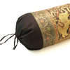 30x15 Inch Bolster Cover Elephant Woven Zari Brocade Banarasi Silk Decor Black