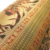 30x15 Inch Bolster Cover Elephant Woven Zari Brocade Banarasi Silk Decor Black