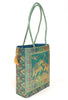 Aqua Green Handbag Ethnic Woven Zari Brocade Fabric Elephant Shoulder Hand Bag
