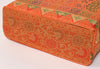 Orange Handbag Indian Ethnic Woven Zari Brocade Fabric Peacock Shoulder Hand Bag