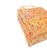 Orange Indian Handbag Ethnic Peacock Elephant Woven Zari Brocade Shoulder Bag