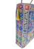 Blue Indian Handbag Ethnic Peacock Elephant Woven Zari Brocade Shoulder Hand Bag