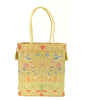 Beige Indian Handbag Ethnic Peacock Elephant Woven Zari Brocade Shoulder Bag